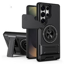 For Samsung Galaxy S26 S25 Ultra S25 S24 S23 FE Magnetic Ring Holder Stand Case