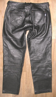 STARK! - SHOEI - Herren- LEDERJEANS / Biker- Lederhose in schwarz ca. W37 / L34