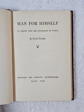 Man for Himself Erich Fromm 1947 Rinehart 1st Edition Psychology Ethics HC