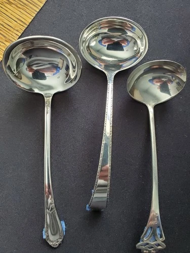 Sterling Silver Sauce Cream Ladle's (3) 79 Grams total