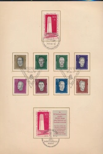 XE60659 Germany 1960 DDR anti-fascism heroes XXL FDC used