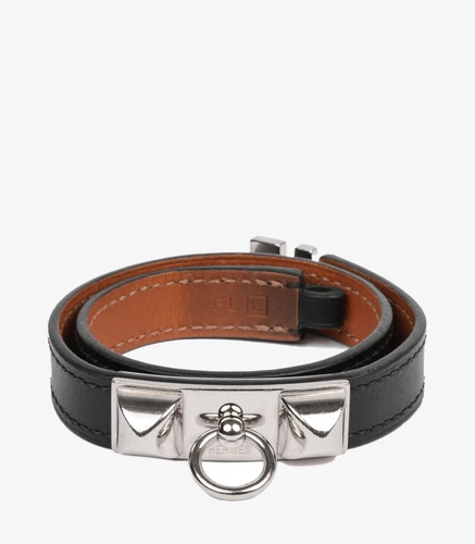 Bracciale Hermès Nero Rivale Doppio Tour