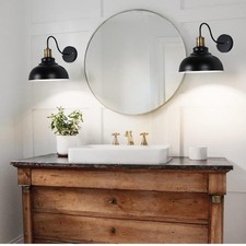 Industrial Wall Sconces Battery Operated Dimmable Set of Two