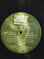 NAUGHTY BY NATURE "Live or Die" EP LP Vinyl Record Album 33 w/ Master P Mystikal