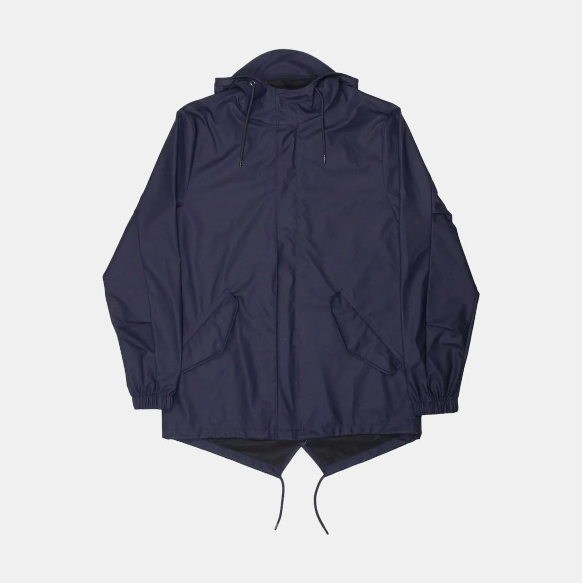 Rains Fishtail Jacket Mid-Length Mens Blue Polyurethane Size L