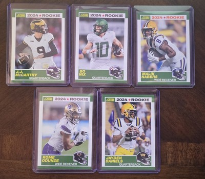 Lot/5, 2024 Score ROOKIE. Nabers, Odunze, Jayden Daniels, Bo NIx, JJ McCarthy. 