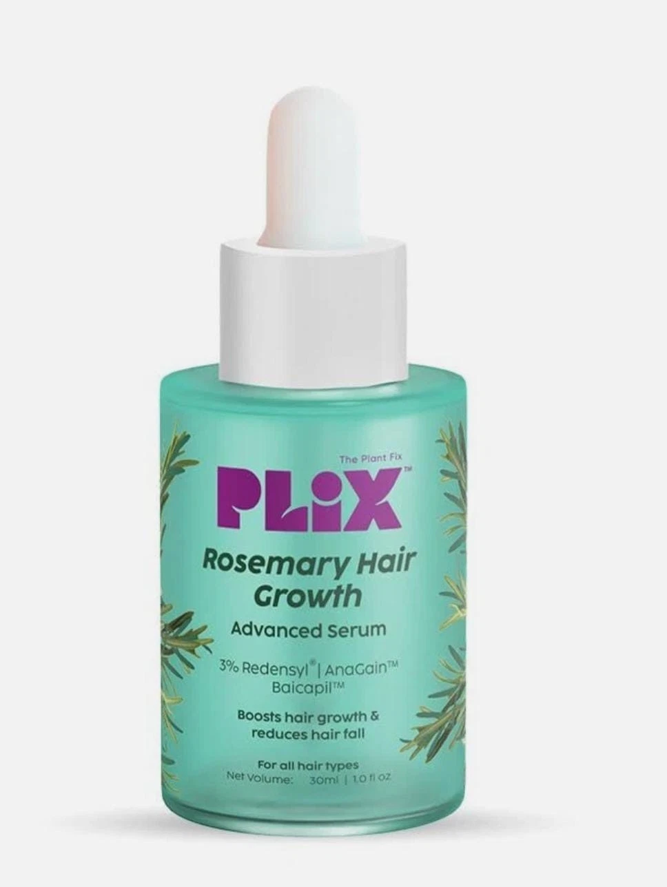 PLIX-THE PLANT FIX Rosemary Hair Growth Serum with 3% Redensyl, 4% AnaGain 30ml