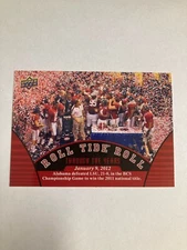 2012 Upper Deck Alabama football RTR Through the Years Nick Saban Card #98