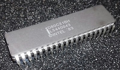 1 pcs D80C31BH VINTAGE SINGLE-CHIP 8-BIT MICROCONTROLLER CERDIP40 ROMLESS