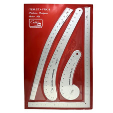Cutex Fashion Designers Ruler Kit - French Curves, L-Square, Curve Stick