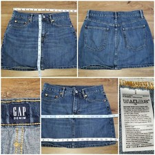 GAP Denim Jean Y2K Style Mini Skirt Size 2 Medium Wash 5 Pkt