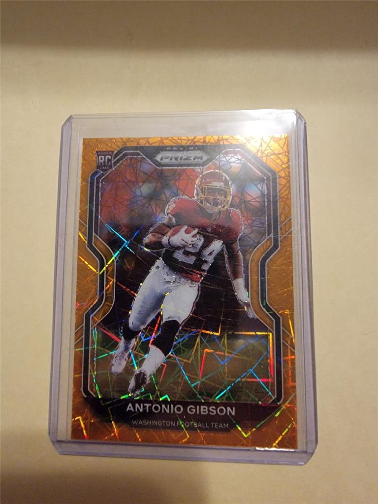 Antonio Gibson 2020 Panini Prizm Football Orange Lazer Rookie Parallel #384 RC