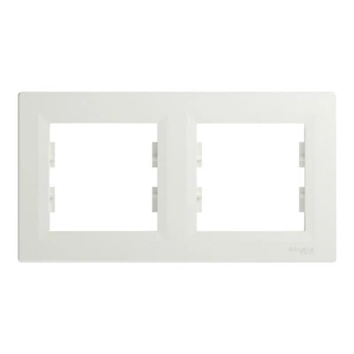 Schneider Electric ASFORA 2-Fach Rahmen Horizontal Weiß