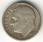 USA - 1957P - Dime - Roosevelt Silver - #02