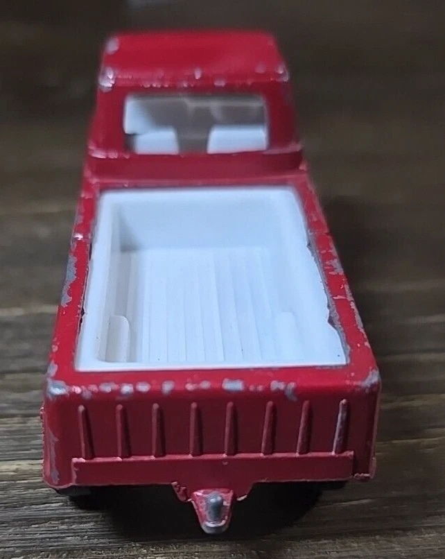 Camioneta pickup Tootsie Fire Chief 1969 rojo blanco forro vintage EE. UU. Die Cast Foto 4 de 4