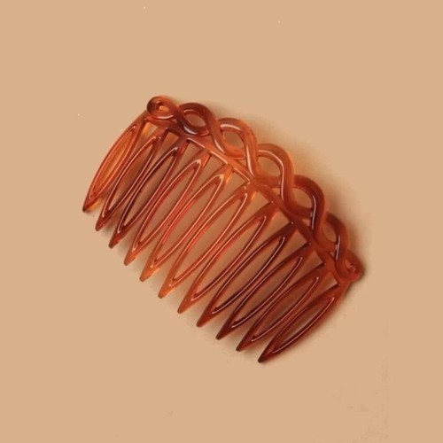 2 Pack Tort Brown Side Hair Combs Slides Clips Hair Accessories tool for Ladies - Picture 9 of 10