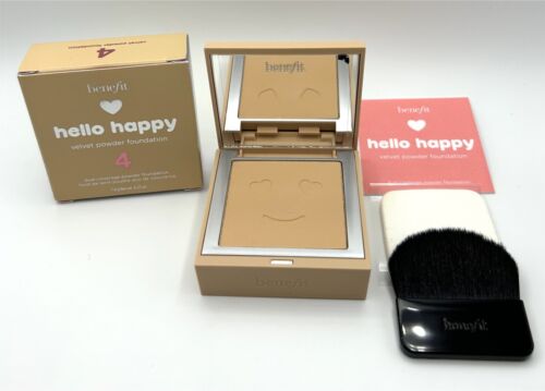 Brandneu in Originalverpackung Benefit Hello Happy Velvet Pulver Foundation 7g 0,25oz VOLLE GRÖSSE ~ Farbton auswählen - Bild 1 von 40