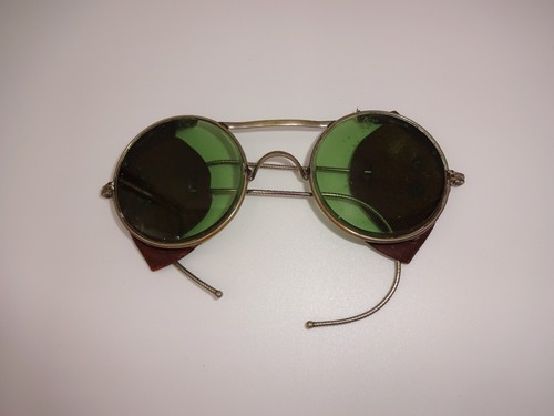 Vintage American Optical AO Sunglasses Safety Glasses Motorcycle Steampunk - Picture 1 of 11