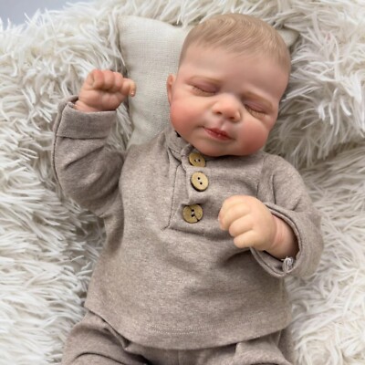 18'' Boy Realistic Reborn Baby Dolls Adorable Newborn Full Body Vinyl Toddler Toy