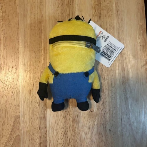Minions Despicable Me Plush Zip Pouch Keychain Clip-On Universal Studios NWT - Picture 2 of 3