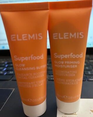 Elemis Superfood Glow Travel / Mini 2 piece set cleanser lotion
