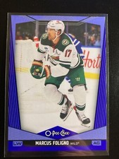 2024-25 O-Pee-Chee Hockey Marcus Foligno Wild Blue Border Parallel (#116)
