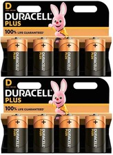 8x Duracell D Cell Batteries Size Plus Power Alkaline LR20, MN1300, MX1300 Mono