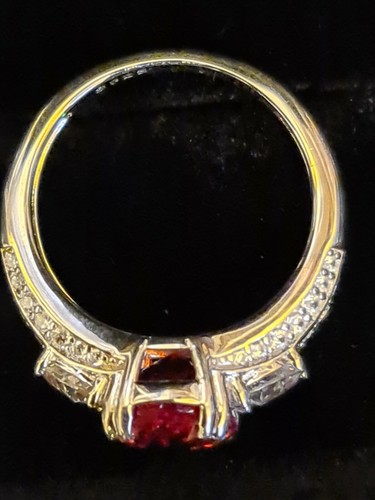 Natural Sapphire Orange 4.19Ct fine Gemstone ring. size L - Picture 11 of 12