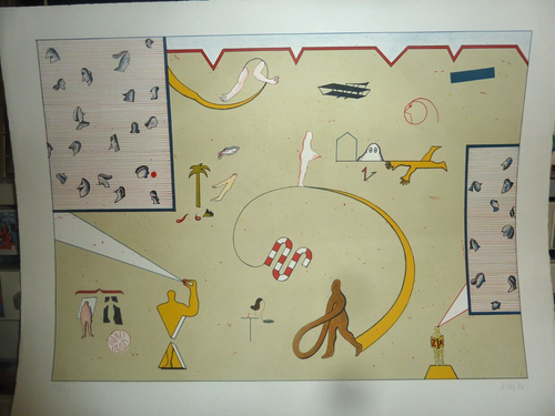 Original Surrealist Color Lithograph by Jan Voss 1970 - Picture 23 of 24