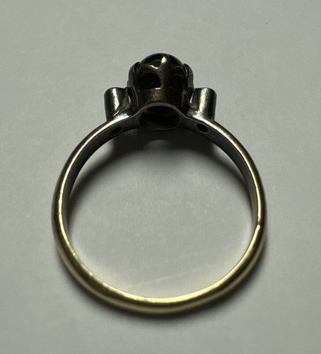 Vintage unbeschriftet 14k natürlicher schwarzer Stern Saphir Damen Cocktail Größe 6,5 Ring - Bild 2 von 7