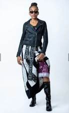 Y.a.s Jacket Leather Black Moto Sophie Fully Lined Pockets Jacket Size Small