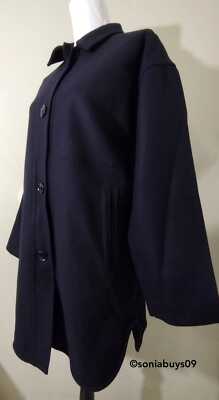 Sofie D'Hoore Women's Wool Chemise Coat, Dark Navy, Size 36 | eBay