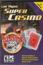Las Vegas Super Casino plus Slots 100 PC CD-Rom by Cosmi for Win 98/XP