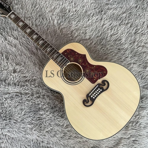 J-200 Jumbo Spruce Top Acoustic Electric Guitar Natural 12 String 301EQ Hot Sale