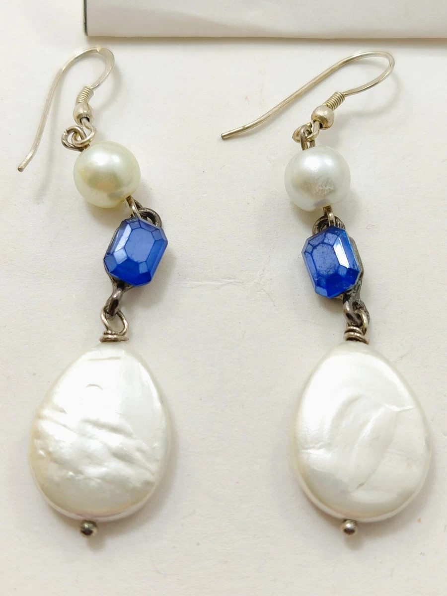 Orecchini Argento 925 BALLERINE con perla,chiusura a monachella,con