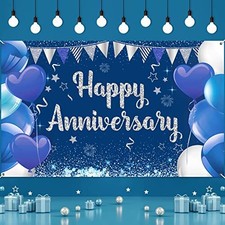 Happy Anniversary Banner Party Decoration Wedding Anniversary Photo Background