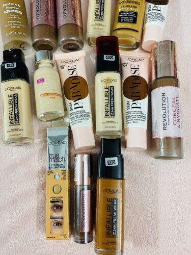 LOF 15 Bundled Makeup Foudation Revlon, Cover Girl, L'oreal Paris Shelf Pulls - Picture 4 of 4