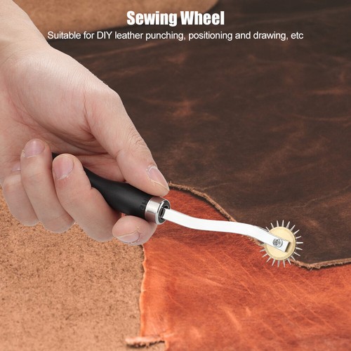 DIY Leather Craft Sewing Wheel Tool Roller Stitch Line Marking NE - Picture 4 of 10