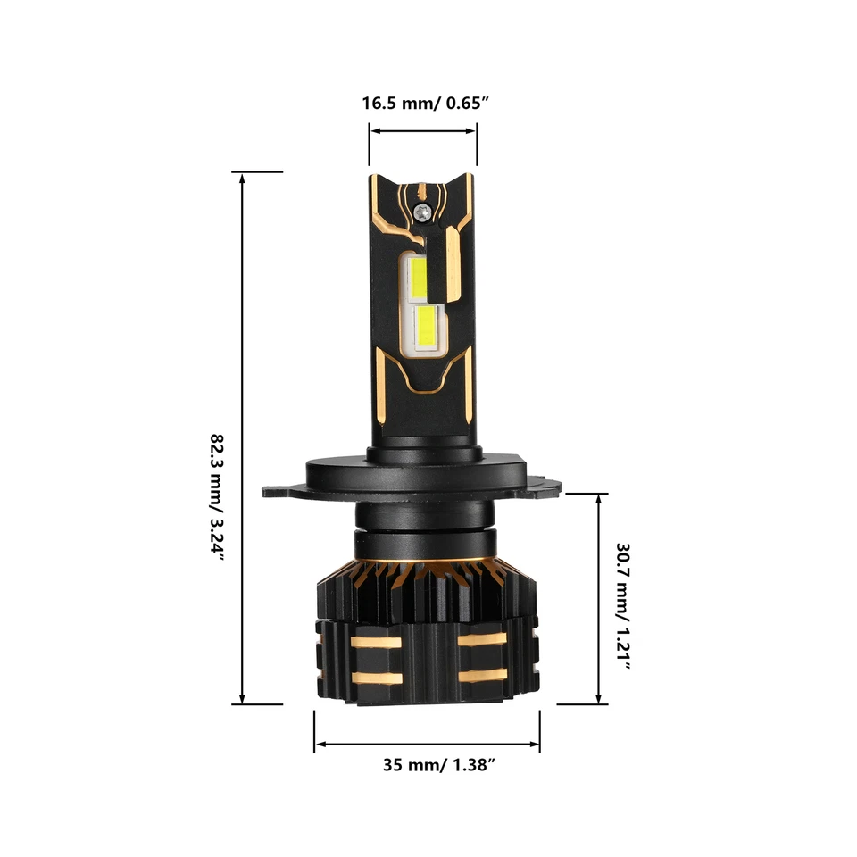 For Nissan Cube 2009-2014 CANBUS LED Headlight High Low 6000K + Fog Lights 3000K - Image 4 of 4
