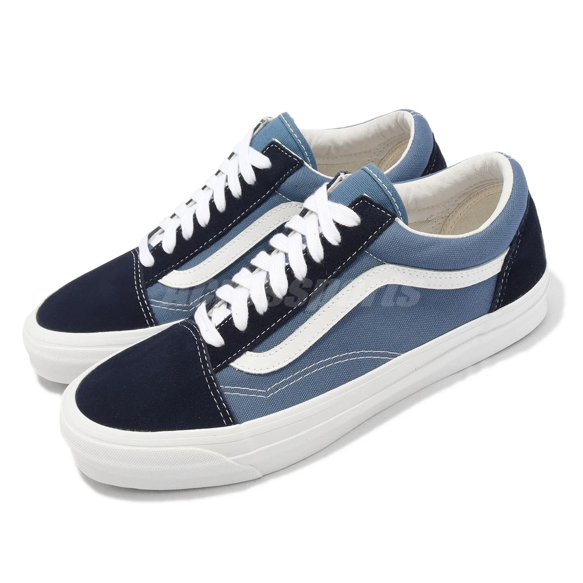 Vans Vault OG Old Skool LX Canvas Navy Blue White Men Unisex