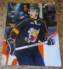 TANNER PEARSON SIGNED 8x10 MATTE PHOTO VANCOUVER CANUCKS (A) BARRIE COLTS