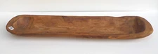 HAND CARVED WOODEN BAGUETTE TRENCH BOWL RUSTIC TRENCHER BREAD BOWL 21"