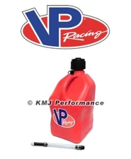 VP Racing Red Square 5 Gallon Race Fuel Jugs + Hose Sand Rail SCCA Water Can ATV