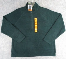 Eddie Bauer Sweater Womens 2XL Green Heathered Pullover Quarter Zip Outdoor