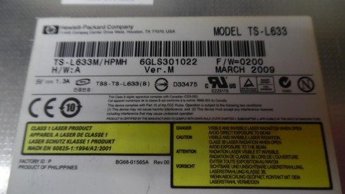 HP Elitebook 6930P - DVD-RW Burner Drive - TS-L633 483190-001 - Picture 5 of 5