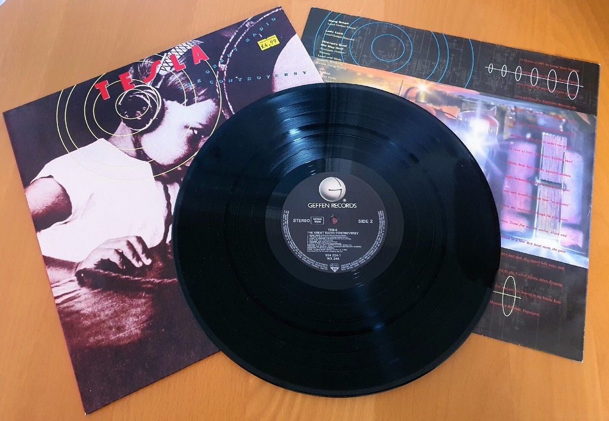 TESLA - THE GREAT RADIO CONTROVERSY 1989 VINYL GEFFEN - WX244 1A
