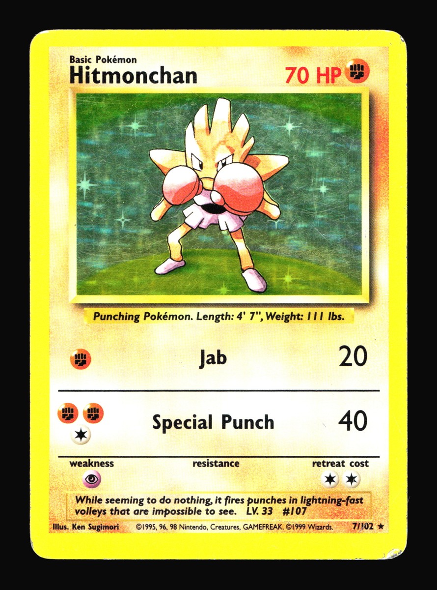 1995 hitmonchan pokemon card value 62/108 - XY Evolution - Holo Rare proof acrylic case and featuring a striking image of the captivating character 1995 HITMONCHAN Pokemon Card Holo