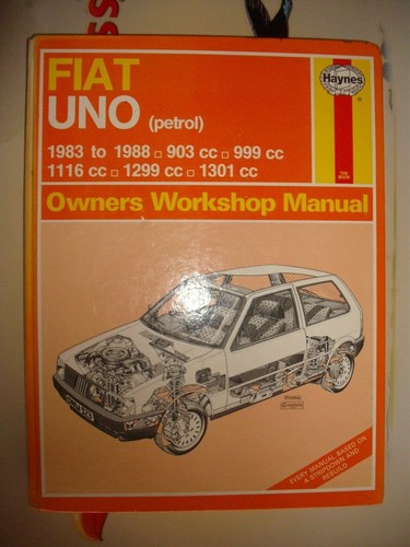 HAYNES WORKSHOP MANUAL FIAT UNO 83-88 PETROL UNO TURBO ie i.e. 70S FIRE SX 923 - Picture 1 of 12