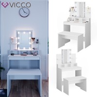Schminktisch Frisiertisch Schminkkommode Led Beleuchtung Sitzbank Ania Vicco