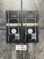(TWO) TRIPAR 10-14 Inch White Wire Wall Plate Hanger NEW, Free Shipping.